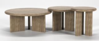 SOLID WOOD NESTING TABLES (SET OF 3)