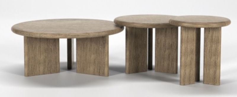 SOLID WOOD NESTING TABLES (SET OF 3)