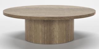 ROUND OAK PEDESTAL COFFEE TABLE