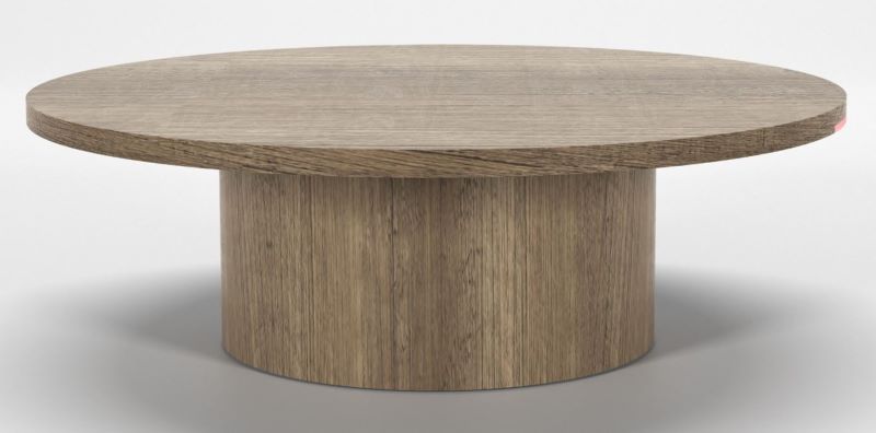 ROUND OAK PEDESTAL COFFEE TABLE